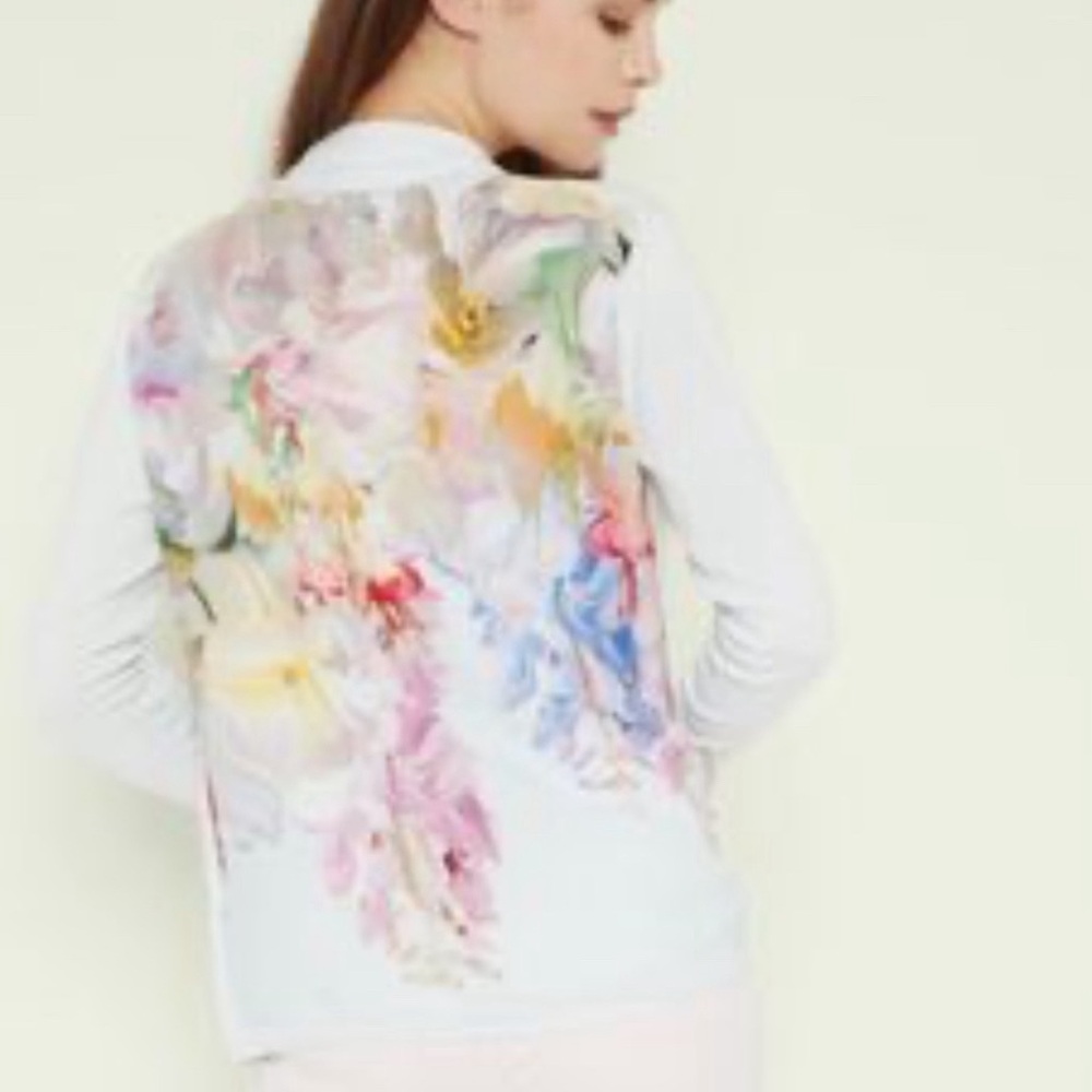 Ted Baker Light Blue Cardigan viscose material